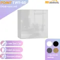 POINT ТИП-60 шкаф навесной, 60 х 60 х 29 см, МДФ/ЛДСП, Белый/Белый глянец