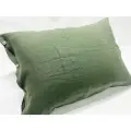 50х70 Наволочка мягкая льняная Olive наволочка на пуговицах 100% лён тёмно-зеленая умягчённая