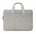 Сумка для ноутбука 13-14 дюймов, экокожа, водоотталкивающая, противоударная, цвет светло-серый