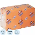 Салфетки бумажные Luscan Profi Pack, 1 слой, 24х24 см, оранжевые, 400 шт (1Н400ТН)