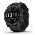 Часы Garmin FENIX 7 Sapphire Solar титановый черный DLC с черным ремешком (010-02540-35)
