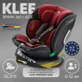 KLEE Spark i-Size 360 Ruby Black автокресло от 0 до 36 кг с IsoFix и легким вращением одной рукой