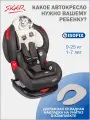 Автокресло детское Siger Кокон от 9 до 25 кг, цвет бежевый, лев серый