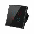 UNS H Сенсорный умный выключатель Tuya ZigBee, EU Black 4 Gang
