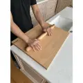 Доска для раскатки теста трехслойная с упором, бук, 100*50*5 (см)
