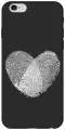 Силиконовый чехол на Apple iPhone 6s / 6 / Эпл Айфон 6 / 6с с рисунком Lovely Fingerprints W Soft Touch черный