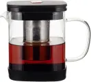 Стеклянный заварочный чайник 600 мл. Kamille KM 0778S со съемным ситечком (600 мл. / прозрачный)
