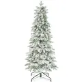 Искусственная елка Беверли Стройная заснеженная 210 см, литая 100%, Царь Елка, БВР/СТР-ЗСНЖ-210