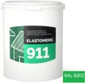 Гидроизоляционная мастика 6кг Elastomeric 911 - гидроизоляция для кровли и окраски металлических крыш. Жидкая резина для кровли - водонепроницаемый герметик для ремонта крыши, подарок ELASTOMERIC CHIPS 9x9см, RAL 6002 зеленая листва