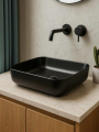 Раковина накладная черная матовая TIMO SOLI TK-305MВ