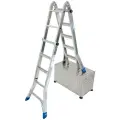 Шарнирная телескопическая лестница KRAUSE STABILO, 20 (4х5) ступеней, высота: 1,6 - 5,35 м, партномер 133960