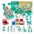 Набор для ролевых игр в стоматолога с аксессуарами для безопасных игр, Зеленый - Набор из 28 штук