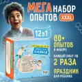 Большой подарочный набор в подарок на день рождения мальчику и девочке для опытов и экспериментов для детей Здравствуй, Химия / Домашние химические опыты для детей 12 в 1 / Наукасити