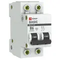Автоматический выключатель модульный EKF Basic ВА 47-29 2P 6А тип B 4,5 кА 230 В (mcb4729-2-06-B)
