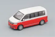 Модель коллекционная JKM Vw volkswagen multivan T6 (2015), red / white (длина модели 6-10 см)