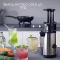Соковыжималка шнековая Clever&Clean Twist Juicer Silver. Для цитрусовых, для овощей и фруктов. С реверсом. Серый металлик