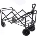 Тележка садовая складная 4 колеса, черная, 94х53х54/99см, для удобной транспортировки