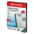 Обложки пластиковые для переплета, А4, комплект 100 шт, 250 мкм, прозрачные, BRAUBERG, 532162
