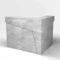 Стойка Ресепшн Скос Угловая / Цемент светлый / 1800х1200х1200 Без подсветки