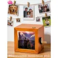 8*8cm книжная фотомашина для перелистывания страниц с ручным приводом и подсветкой, DIY