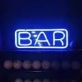 Неоновая вывеска Elmarto Bar, 40х17 см, синяя, для бара и ресторана