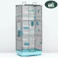 Клетка для птиц Пижон, разборная, 42 х 30 х 94см (укомплект.) бирюзовая