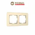 Рамка из стекла на 2 поста Werkel Elite W0022443, цвет айвори