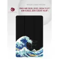 Чехол на Apple iPad Air 2026, 2025, 2024 (11), Air 5 2022, Air 4 2020 (10.9) с магнитом, черный с принтом волны япония