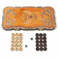 Нарды деревянные большие, резные, настольная игра Герб, 45 х 45 см