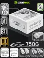 Блок питания для ПК 750W 80+ Gold ATX GAMEMAX GZ 750G WH ATX3.1 PCIe5.1 Белый 135мм 20+4pin 2*4+4pin(CPU) 4*6+2pin(PCI-E) 1*12V-2х6(PCI-E) 10*SATA 3*MOLEX 1*FDD