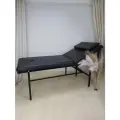 Кушетка косметологическая, металлическая, стационарная, регулируемая, чёрная