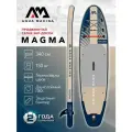 Сапборд надувной Aqua Marina Magma 11'2 340х84х15 см серая комплект: весло, насос, сумка, плавник, лиш макс 150 кг (BT-23MAP)