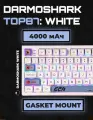 Беспроводная механическая клавиатура Darmoshark TOP87: White, White Shark