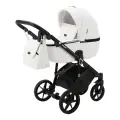 Коляска универсальная Adamex Bibione Deluxe 2 в 1, BI-SA1 - белая кожа