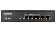 Коммутатор Falcone Eye PoE FE-4FPF2, неуправляемый, 10/100Base-T (100 Мбит/с)