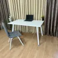 Компьютерный стол Ник Белый 130*80 см. Белые ножки