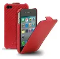 Чехол для Apple iPhone 4/4S Melkco Leather Case - Jacka Type (Carbon Fiber Pattern - Red)
