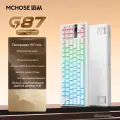 Механическая клавиатура MCHOSE G87, 10000 мАч, золотистый переключатель TTC fast, черный, Белые линии