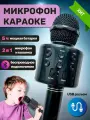 Караоке-микрофон WS-858, беспроводной, Bluetooth, 5 часов работы, черный матовый