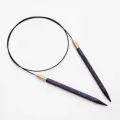 Спицы круговые Jadore Cubics 5,5мм/80см, ламинированная береза, лавандовый, KnitPro, 19078