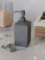 Дозатор для жидкого мыла MUSKO HOME Emily, 0,4 л, из бетона, графитовый глянцевый