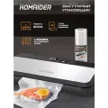Вакууматор продуктов Homaider 5л/мин, нержавеющая сталь, защита от перегрева