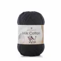 Пряжа для вязания Milk Cotton Artland 4 мотка (100 м, 50 гр), цвет 18 черный