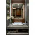 Зеркало Квартал 70*60 с тёплой LED-подсветкой и антизапотеванием вертикальное