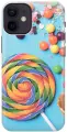 Силиконовый чехол на Apple iPhone 12 Mini / Эпл Айфон 12 мини с рисунком Разноцветный леденец