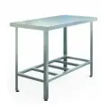 Стол производственный для сбора отходов Assum, 1000х700х850мм, борт, открытый, обвязка с 3-х сторон оцинк, разборный, уголок оцинк, отв. D220мм центр.
