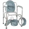 Кресло-туалет Amrus Enterprises AMCB6804 алюминевое со спинкой регулируемое по высоте