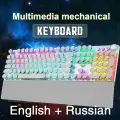 Механическая игровая клавиатура AULA F2088 104 клавиш, F2088 WT Russian, Синий переключатель