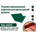 Планка примыкания, верхнее к стене для фальцевой (клик фальцевой) кровли RAL-6005 2000мм 10шт