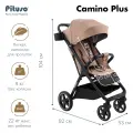 Прогулочная коляска Pituso Camino+ колеса PU, чехол на ножки Cream Beige